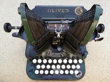 EARLY 1900s  OLIVER BATWING NO.5 TYPEWRITER, REPLACEMENT RIBBON & INSTRUCTIONS