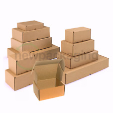 Cardboard Boxes Brown Die Cut Folding Small Parcel Packing Postal Box