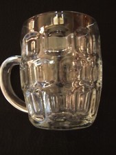 COLLECTORS TRADITIONAL DIMPLE PINT RETRO LAGER BEER MUG STEIN GLASS HANDLE