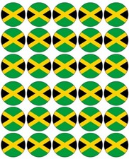 Jamaica Flag Cupcake Toppers