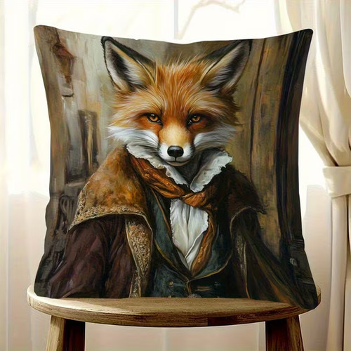 Fox gentleman cushion - fox,