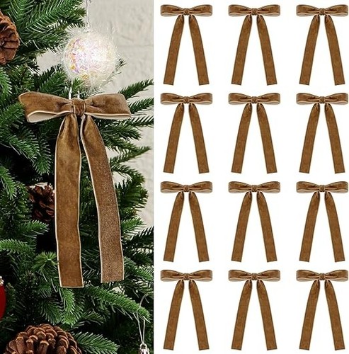 Pcs velvet christmas bows - 15,