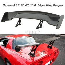 57'' Universal Adjustable Rear Trunk GT-Style Spoiler Wing Racing Carbon Fiber
