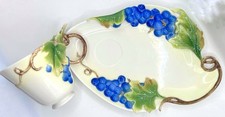 Graff Porcelain / Grape wine With Leafes  / Tea Cup And Saucer - Duo / VGC
