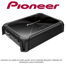 PIONEER GM-D9701 - Mono 2400W Class-D Car Amp with Bass Boost Remote Bass Amp
