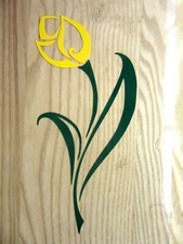 SELF ADHESIVE ETCHED GLASS COLOURED VINYL DECAL, WINDOW STICKER, FLOWER, FROSTED