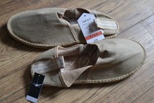 Men's quality canvas Stone Espadrille Shoes BRAND NEW Size 8 (42)