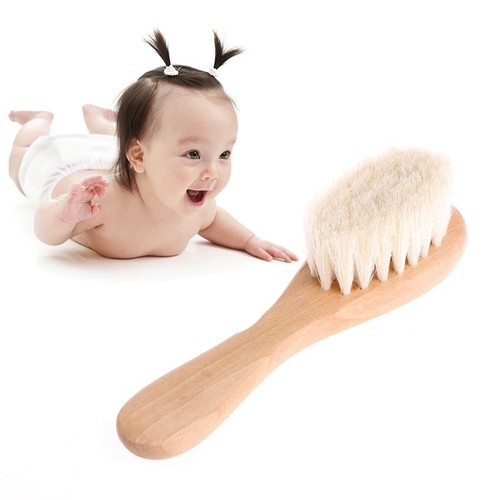 Baby hair brush with wooden - baby,