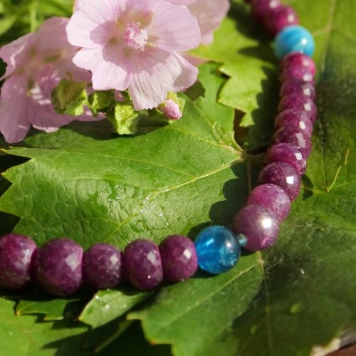 Ruby paraiba apatite necklace - apatite,