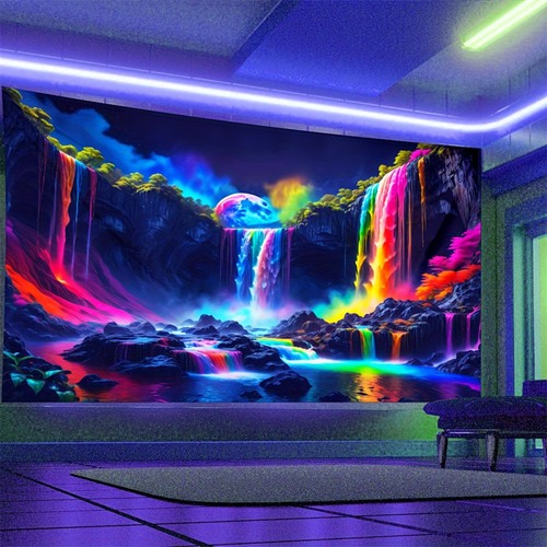 Large rainbow waterfall - large,