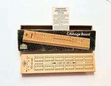 Vintage wooden cribbage board