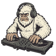 18X18 Car Sticker DJ Yeti