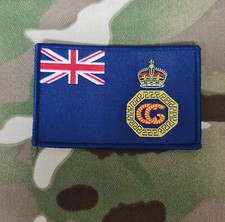 HM Coastguard Ensign woven patch king charles cr3 - woven badge 50mm x 80mm appr