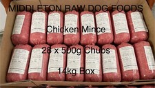 Frozen Dog Food  Chicken Mince 28 x 500g Chubs 14kg box BARF RAW DIET delivered