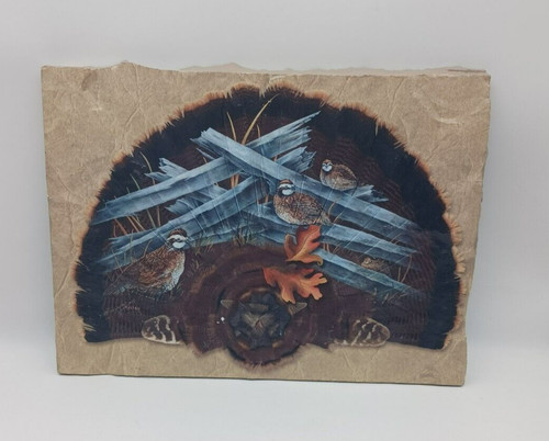 Stone plaque with decoupaged - stone,