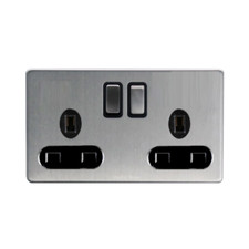 Screwless Slim Brushed Chrome