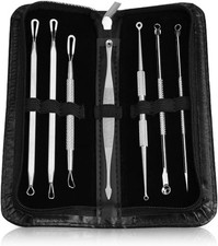 7x Blackhead Remover Tools Pimple Comedone Spot Acne Extractor Kit Popper