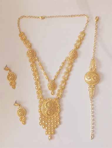 Dubai gold plated jewelry set - dubai,
