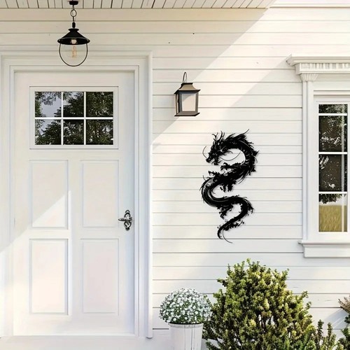 Oriental dragon metal wall art - oriental,