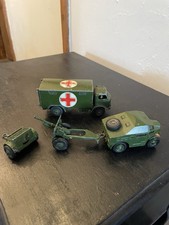 Dinky 626 Military Ambulance With Field Artillery Tractor. Field Gun & Trailer. 