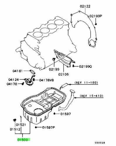 Engine oil pan for mitsubishi - oil, for: