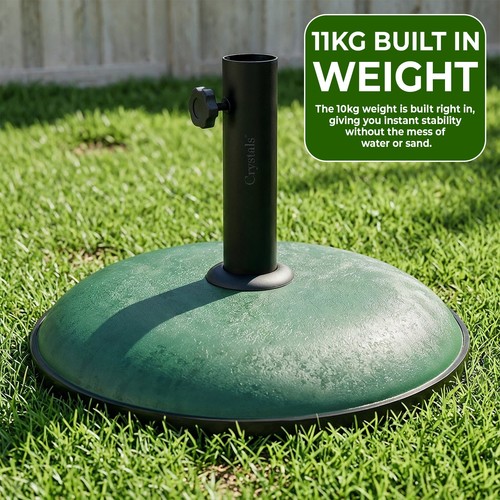 Green concrete round umbrella - green,