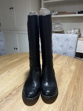 Reiker Black Leather Boot Size