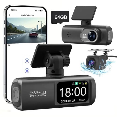 Dash cam front and - 4k,