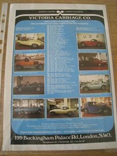 VICTORIA CARRIAGE CO LONDON SPECIALIST CLASSIC CARS ADVERT APPROX SIZE A4 FILE V