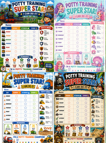 Potty training chart - training, reward