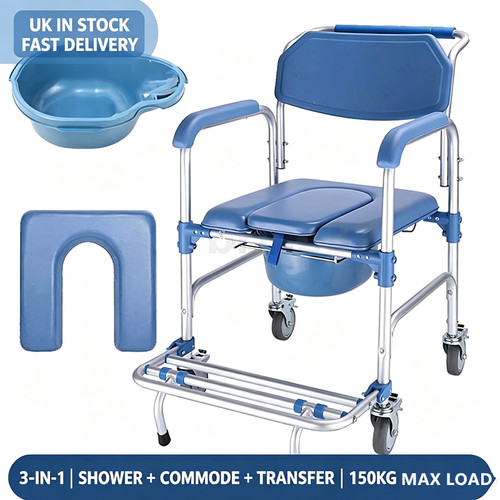 Wheeled shower commode chair - commode,