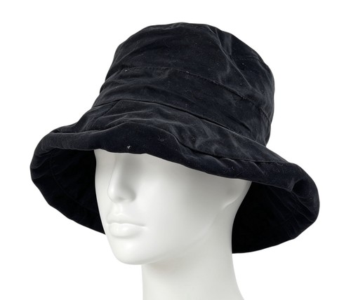 Vintage 80s black velvet - velvet, hat