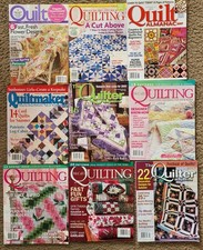Lot Of 9 Quilting Magazines