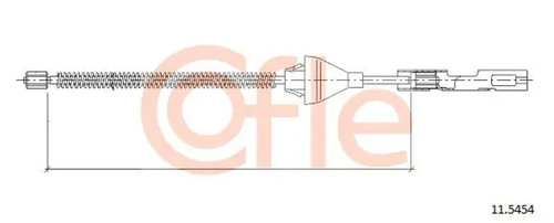 Handbrake cable rear 5454 - cable, 11.5454