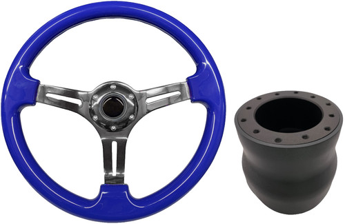 Blue chrome steering wheel - ts,