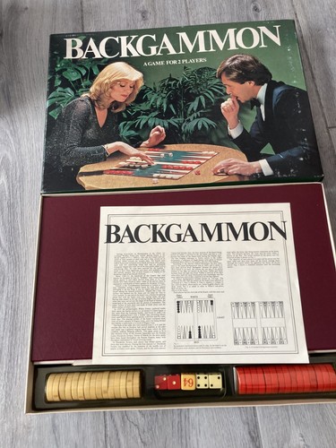 Vintage backgammon wooden set - vintage,