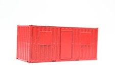 20ft CONTAINER SITE OFFICE WITH WINDOWS - OO 1/76 - MODEL RAIL - RED - PACK OF 1