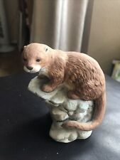 The Leonardo Collection Fine Porcelain Otter Figurine 4”