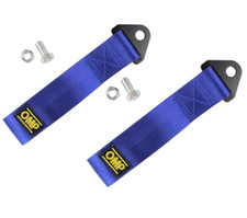 2pcs OMP BLUE Race Car Tow Strap, Car Modification Track Day Styling JDM