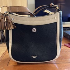 Dune London Handbag Black Cream Brown Shoulder Bag With Hassle