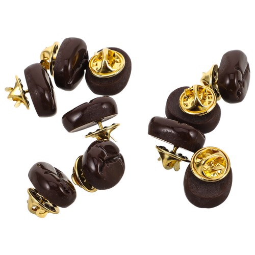 Coffee bean resin brooch for - coffee,