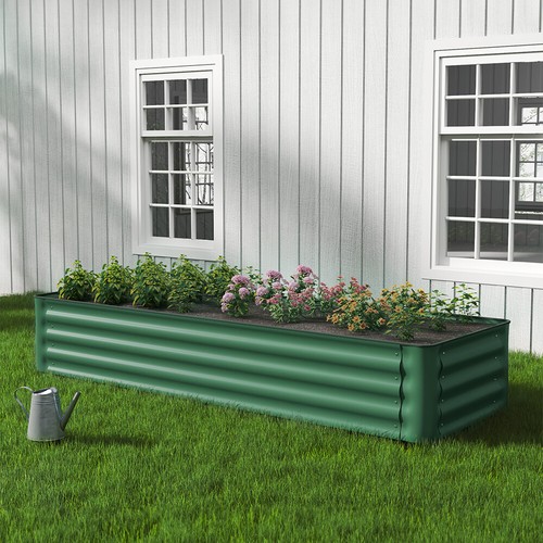 Large metal garden raised beds - large,