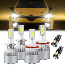 For Renault Clio 2006-On H7 H11 501 6000K LED Headlight Low/Fog/Side Light Bulbs
