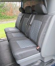 Opel Vivaro (2014-Present) Crew Cab 6 Seater Van Seat Covers-Diamond stitched
