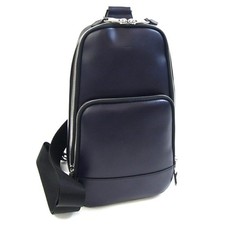 TAKEO KIKUCHI Body Bag 070 02340 Dark Navy Black Leather Men's