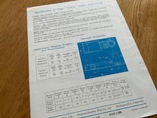 1930’S LISTER AUTO TRUCK  TYPE C L SPEC SHEET   AS SHOWN