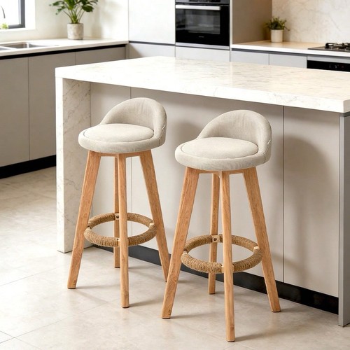Pcs wooden bar stools - 2,