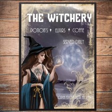 Witch Print Witch  Vintage