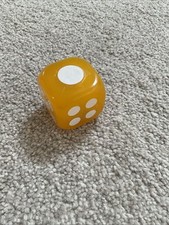 Large Yellow Rubber Dice