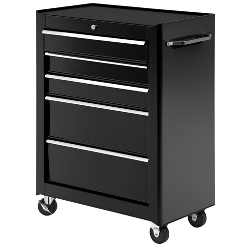 Homcom drawer lockable steel - 5-drawer,